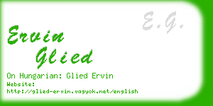 ervin glied business card